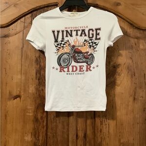 Vintage Rider White T-Shirt